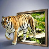 Full Drill Square Diamond Painting Animals 5D Tiger Decoration Home Diamond Embroidery Diamond Mosaic - Great Breakthrough