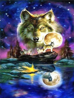 Square Round Drill 5D Diamond Painting Animals Crafts Full Diamond Embroidery Wolf Tiger - Great Breakthrough