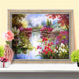 HUACAN Full Square Diamond Painting Landscape 5D DIY Diamond Mosaic Flowers Picture Of Rhinestone Embroidery Decor Home