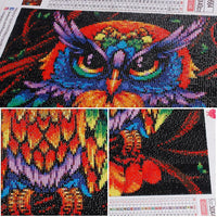 HUACAN Owl Diamond Painting Full Square Embroidery Animals Pictures With Rhinestones Kit Home Decoration