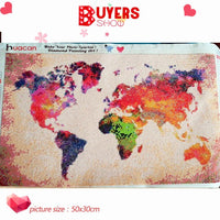 HUACAN Full Square Diamond Painting World Map 5D DIY Diamond Embroidery Sale Landscape Mosaic Picture Of Rhinestone Home Decor