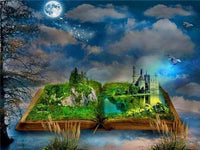 Diamond Painting Cartoon " Book Landscape " Full Square/Round Drill Resin Embroidery Craft Cross Stitch - Great Breakthrough