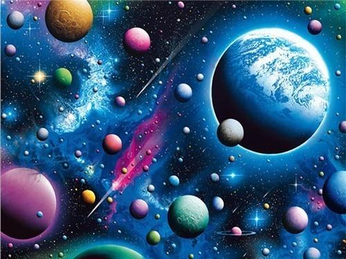 DIY Diamond Painting Scenic " Planet Landscape " Full Drill Square Round Diamond Embroidery 5D Cross Stitch - Great Breakthrough