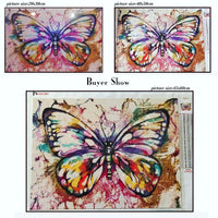 Huacan Diamond Painting Butterfly Diy Diamond Embroidery Mosaic Picture Rhinestone Handmade Kits Animal Pattern Home Decor