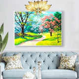 HUACAN 5d Diamond Painting Landscape Diamond Embroidery Full Display Spring Full Square DIY Cross Stitch Mosaic Home Decor