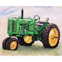 LZAIQIZG Needlework Diamond Embroidery Green Tractor Hot Sale 5D Diamond Painting mosaic Picture Handmade Rhinestone Home Decor