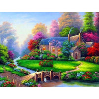 Full Square/Round Drill 5D DIY Diamond Painting Scenic " House Scenery " Diamond Embroidery Cross Stitch - Great Breakthrough