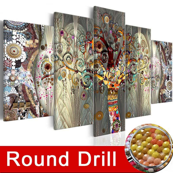 5pcs Full Square/Round Drill 5D DIY Diamond Painting Floral Flower Multi-picture Combination Embroidery - Great Breakthrough