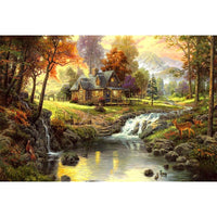 Full Square/Round Drill 5D DIY Diamond Painting "Forest House deer" 3D Embroidery Cross Stitch 5D Rhinestone Decor Gift
