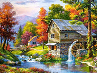 Diamond Embroidery Landscape Handmade Diamond Painting Scenic Village Needlework Mosaic Cross Stitch Home Decor - Great Breakthrough