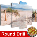 5pcs Full Square/Round Drill 5D DIY Diamond Painting Scenic " Coastal " Multi-picture Combination Embroidery - Great Breakthrough