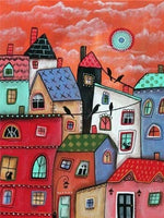 Full Square/Round Drill 5D DIY Diamond Painting Scenic " Abstract house " Embroidery Cross Stitch - Great Breakthrough