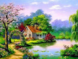 5D Diamond Painting Scenic Diamond Embroidery Full Display Spring Full Square DIY Cross Stitch Mosaic Home Decor - Great Breakthrough