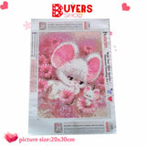 HUACAN Diamond Mosaic Cartoon 5D DIY Embroidery Diamond Painting Animals Mouse Full Square Drill Decoration Home