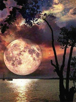 Full Square/Round Drill 5D DIY Diamond Painting Scenic Moon Night Seascape Embroidery Cross Stitch
