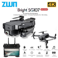 ZWN SG107 Mini Drone with 4K WIFI FPV HD Dual Camera Quadcopter Optical Flow  Rc Dron Gesture Control Kids Toy  VS E58 E68 SG106