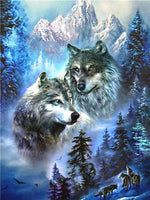 Full Square Diamond Painting Animals Wolf Diamond Embroidery Wolves Diamond Mosaic Sale Pictures With Rhinestones - Great Breakthrough