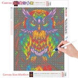 HUACAN Owl Diamond Painting Full Square Embroidery Animals Pictures With Rhinestones Kit Home Decoration