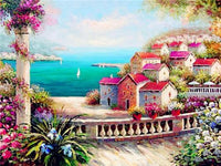 Full Drill Square Diamond Painting Scenic Landscape  5D DIY Diamond Embroidery Flowers Home Decoration Sea Picture Of Rhinestone - Great Breakthrough