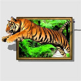 DIY Diamond Painting Animals Tiger Scenery Full Drill Square Round Diamond Embroidery - Great Breakthrough