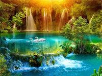 Diamond Painting Scenic Waterfall Full Square Stones Home Decoration Landscape Diamond Embroidery Scenery Mosaic Beaded Picture - Great Breakthrough
