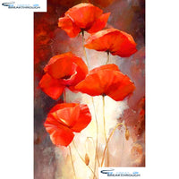 HOMFUN Full Square/Round Drill 5D DIY Diamond Painting "Poppy flower" Embroidery Cross Stitch 5D Home Decor Gift A14135