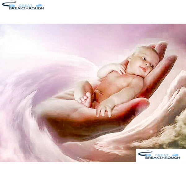 HOMFUN Full Square/Round Drill 5D DIY Diamond Painting "Baby wave" Embroidery Cross Stitch 5D Home Decor Gift A07640