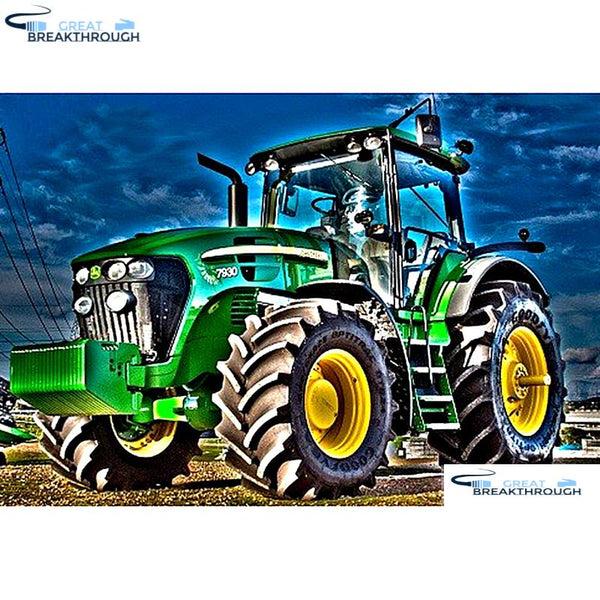 HOMFUN Full Square/Round Drill 5D DIY Diamond Painting "Tractor scenery" Embroidery Cross Stitch 5D Home Decor Gift A07491