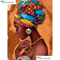 HOMFUN Full Square/Round Drill 5D DIY Diamond Painting "African beauty" 3D Diamond Embroidery Cross Stitch Home Decor A19723