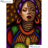 HOMFUN Full Square/Round Drill 5D DIY Diamond Painting "Painted woman" Embroidery Cross Stitch 5D Home Decor A15250