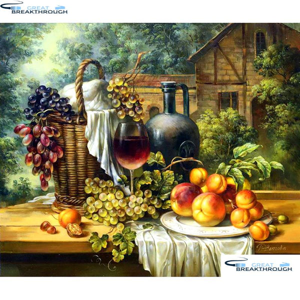HOMFUN Full Square/Round Drill 5D DIY Diamond Painting "Fruit red wine" Embroidery Cross Stitch 5D Home Decor Gift A13944