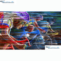 HOMFUN Full Square/Round Drill 5D DIY Diamond Painting "Cycling racer" Embroidery Cross Stitch 5D Home Decor Gift A13087
