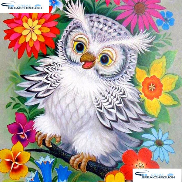 HOMFUN Full Square/Round Drill 5D DIY Diamond Painting "Cartoon flower owl" 3D Embroidery Cross Stitch 5D Decor Gift A16816