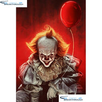HOMFUN Full Square/Round Drill 5D DIY Diamond Painting "Oil painting clown" Embroidery Cross Stitch 3D Home Decor Gift A07567