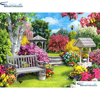 HOMFUN Full Square/Round Drill 5D DIY Diamond Painting "Garden Scenic" Embroidery Cross Stitch 5D Home Decor Gift A01691