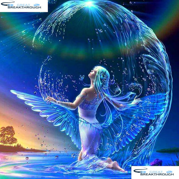 HOMFUN Full Square/Round Drill 5D DIY Diamond Painting "Angel girl" 3D Embroidery Cross Stitch 5D Home Decor A07594