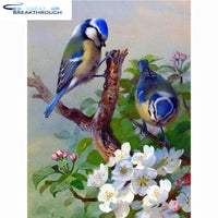 HUACAN Diamond Painting Cross Stitch Birds Diamond Embroidery Animals 5D DIY Mosaic Full Drill Decoration Home