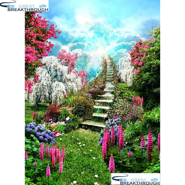 HOMFUN Full Square/Round Drill 5D DIY Diamond Painting "Paradise Road" 3D Embroidery Cross Stitch 5D Home Decor A13781