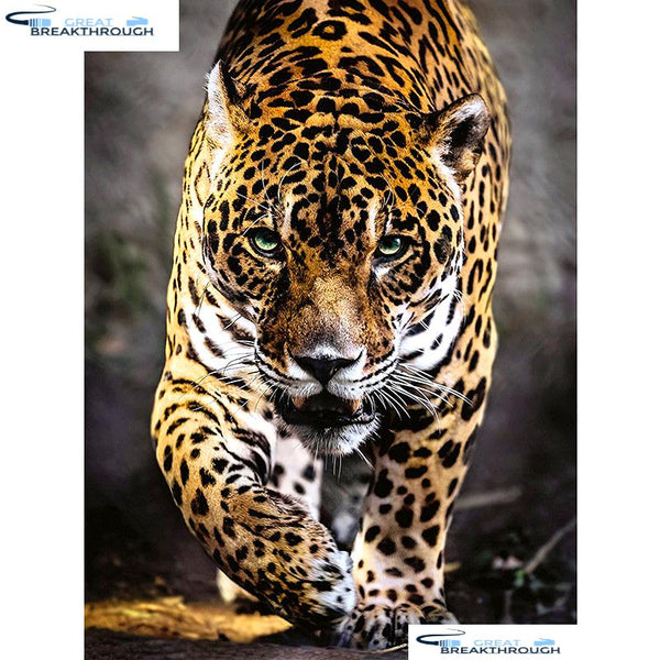 HOMFUN Full Square/Round Drill 5D DIY Diamond Painting "Animal leopard" Embroidery Cross Stitch 5D Home Decor Gift A01530