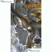 HOMFUN Full Drill Diamond Painting "Animal deer" DIY Picture Of Rhinestone 5D Diamond Embroidery Cross Stitch Decor A14348