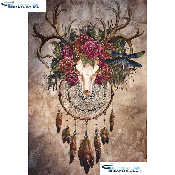 HOMFUN Full Square/Round Drill 5D DIY Diamond Painting "Flower sheep" Embroidery Cross Stitch 5D Home Decor Gift A15294