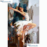 HOMFUN Full Square/Round Drill 5D DIY Diamond Painting "Woman dancing" 3D Embroidery Cross Stitch 5D Home Decor A13189