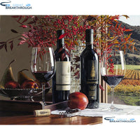 HOMFUN Full Square/Round Drill 5D DIY Diamond Painting "Red wine fruit" Embroidery Cross Stitch 5D Home Decor Gift A14040