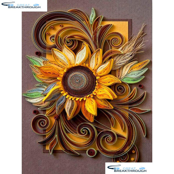 HOMFUN Full Square/Round Drill 5D DIY Diamond Painting "Sunflower flower" 3D Diamond Embroidery Cross Stitch Home Decor A19148
