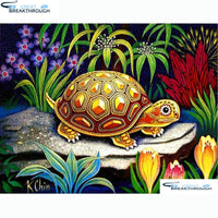 HOMFUN Full Square/Round Drill 5D DIY Diamond Painting "Cartoon tortoise" Embroidery Cross Stitch 5D Home Decor Gift A14712