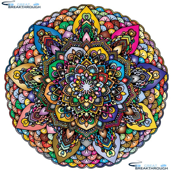 HOMFUN Full Square/Round Drill 5D DIY Diamond Painting "Religious Mandala" 3D Diamond Embroidery Cross Stitch Home Decor A20143
