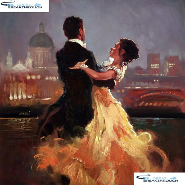 HOMFUN Full Square/Round Drill 5D DIY Diamond Painting "Couple dancing" 3D Embroidery Cross Stitch 5D Decor Gift A13509