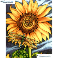 HOMFUN Full Square/Round Drill 5D DIY Diamond Painting "Sunflower flower" 3D Embroidery Cross Stitch 5D Home Decor A16099