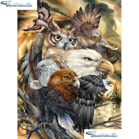 HOMFUN Full Square/Round Drill 5D DIY Diamond Painting "Eagle owl" Embroidery Cross Stitch 5D Home Decor Gift A08831