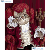 HOMFUN Full Square/Round Drill 5D DIY Diamond Painting "Cartoon cat" Embroidery Cross Stitch 5D Home Decor Gift A13110
